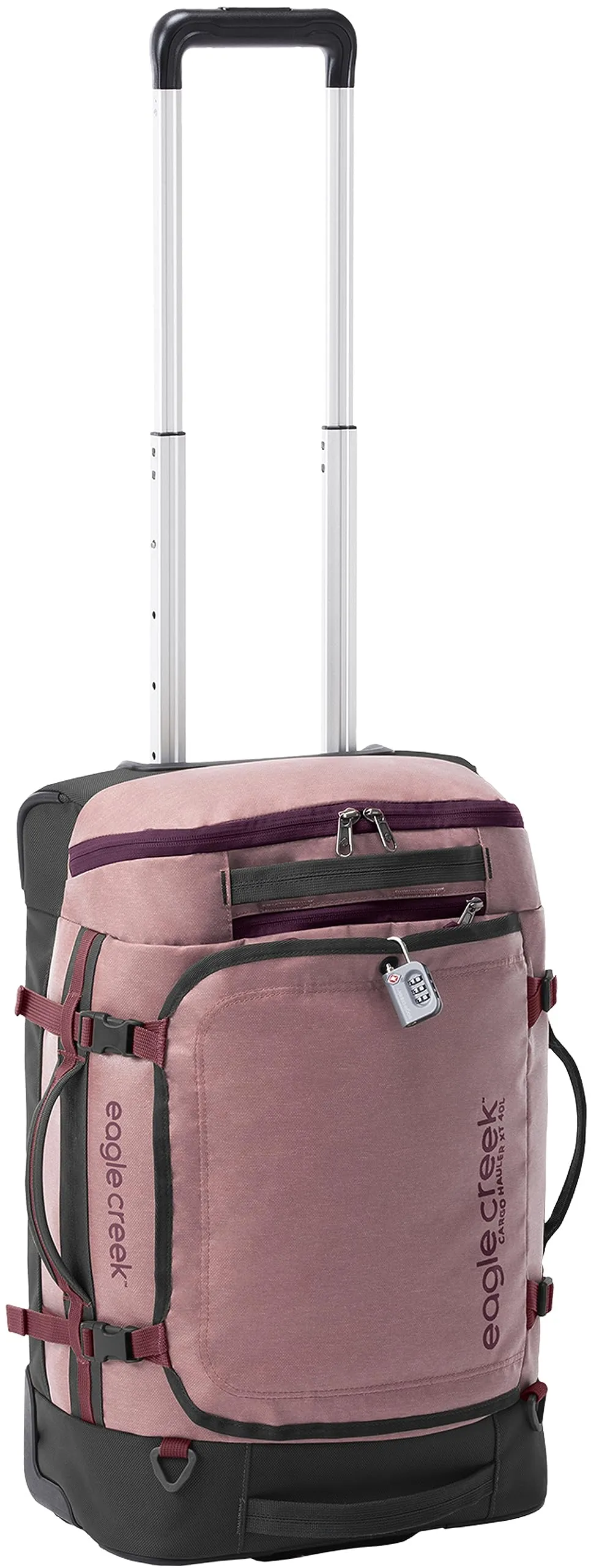 Eagle Creek Cargo Hauler XT Wheeled Luggage Duffel with Telescoping Handle and Straps, Lockable U-Lid, Top Compartment, and Compression Straps