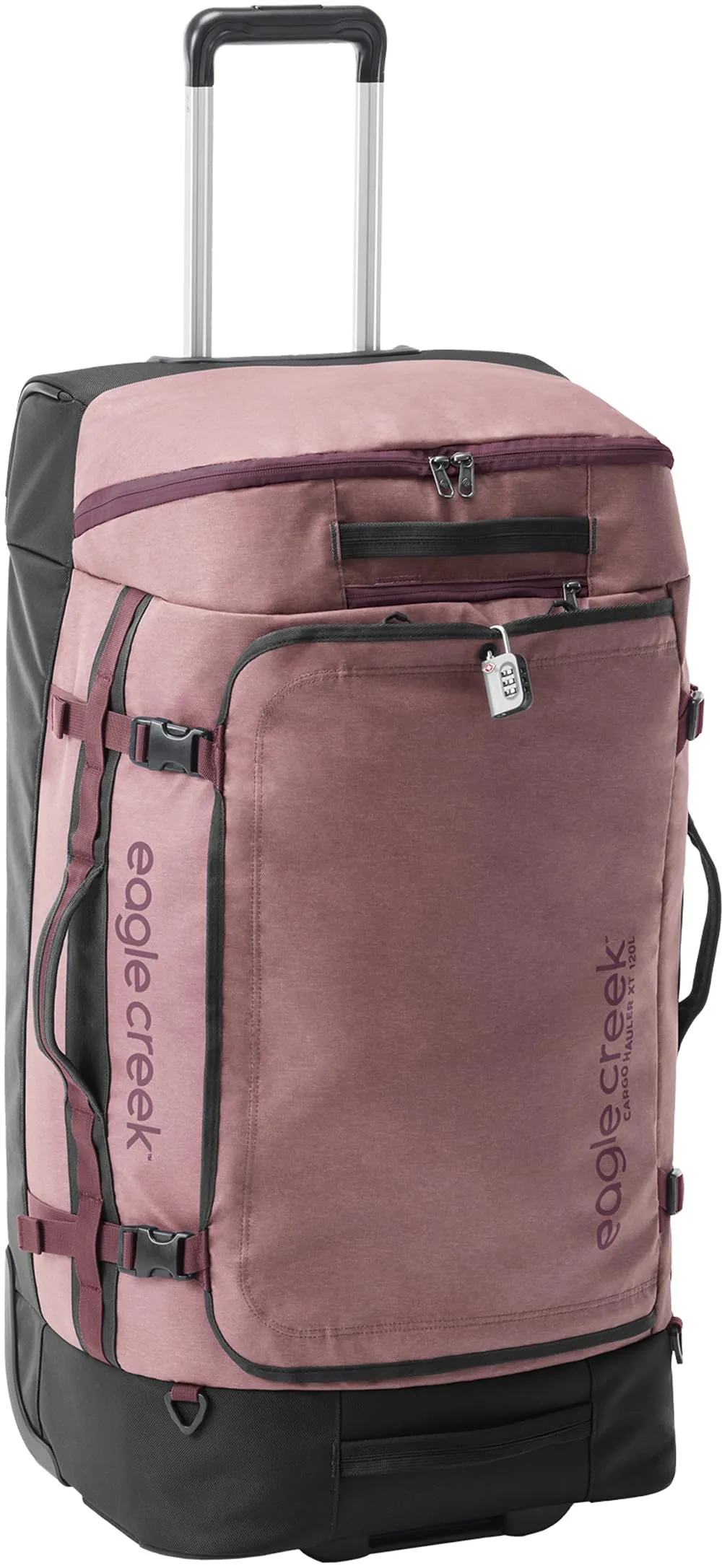 Eagle Creek Cargo Hauler XT Wheeled Luggage Duffel with Telescoping Handle and Straps, Lockable U-Lid, Top Compartment, and Compression Straps