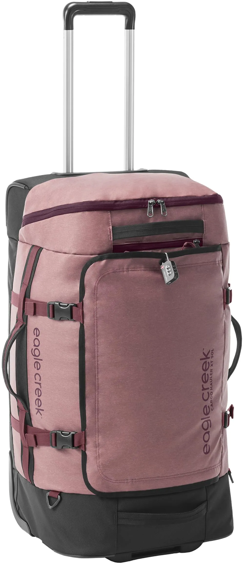 Eagle Creek Cargo Hauler XT Wheeled Luggage Duffel with Telescoping Handle and Straps, Lockable U-Lid, Top Compartment, and Compression Straps