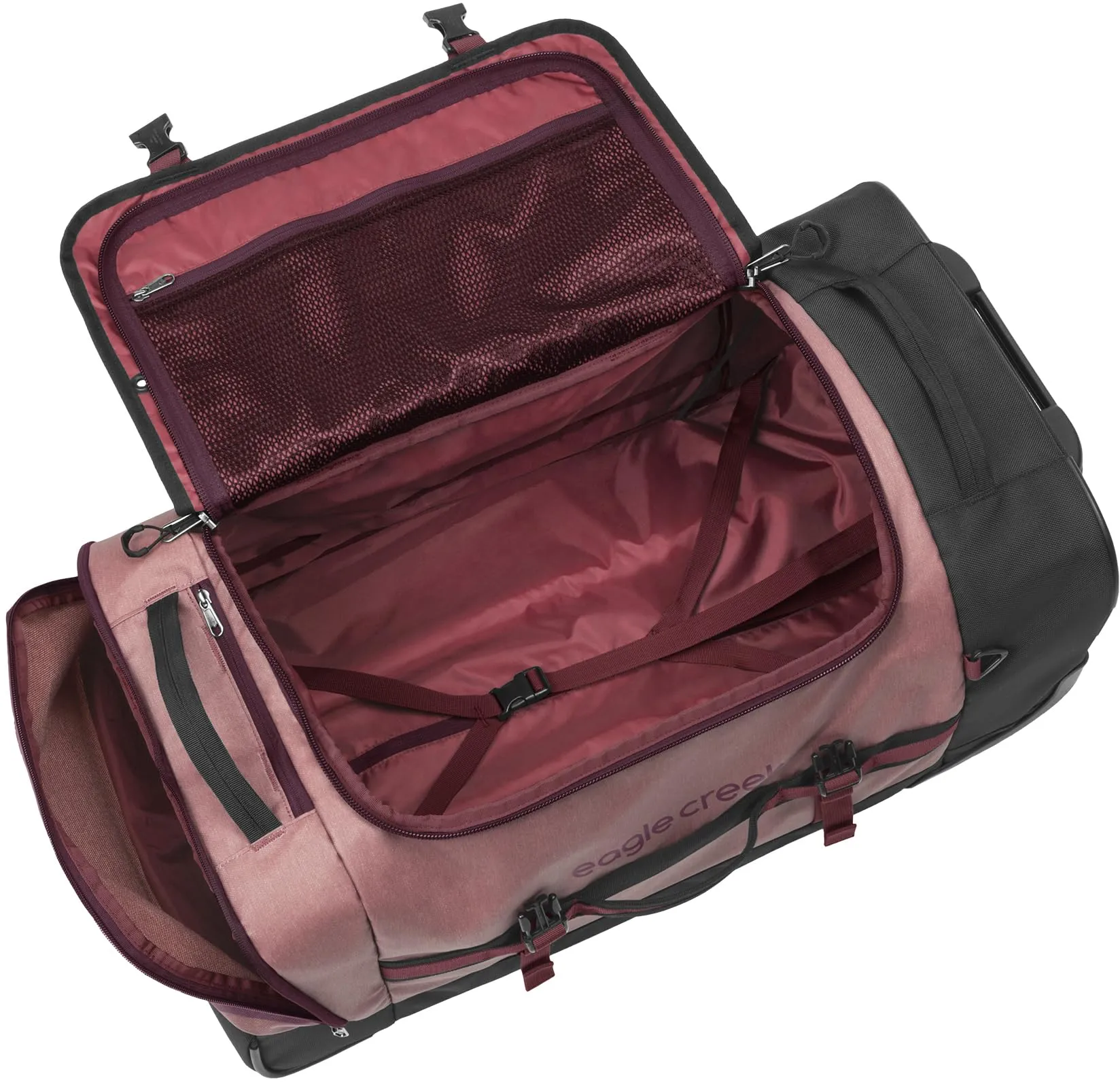 Eagle Creek Cargo Hauler XT Wheeled Luggage Duffel with Telescoping Handle and Straps, Lockable U-Lid, Top Compartment, and Compression Straps