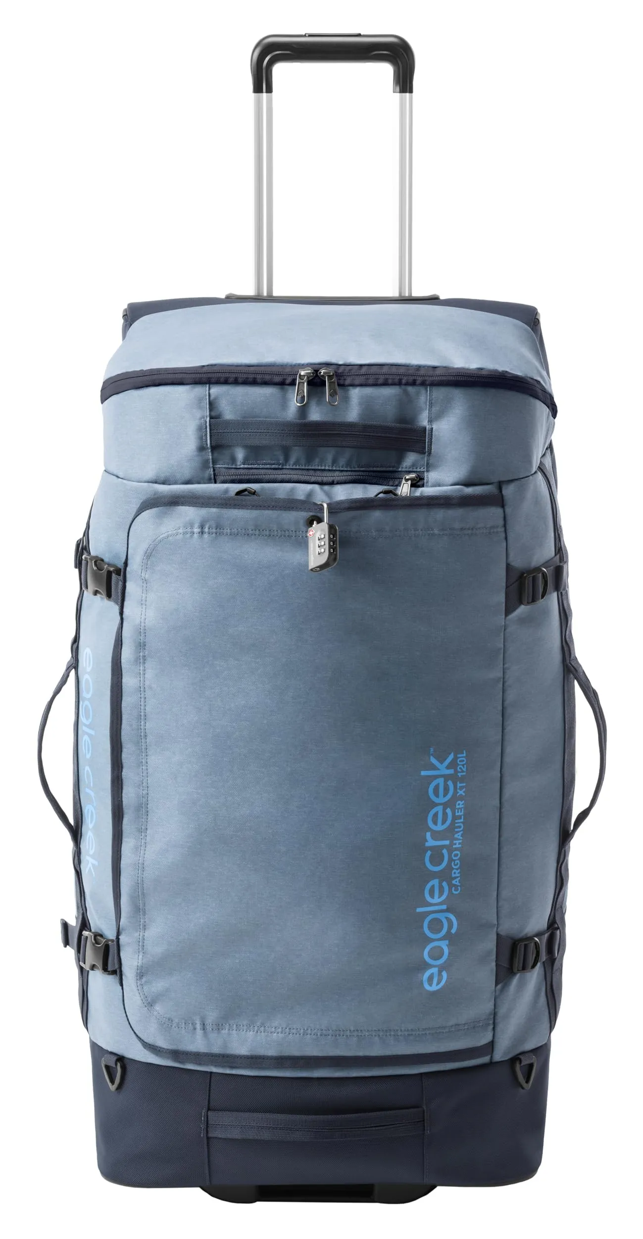 Eagle Creek Cargo Hauler XT Wheeled Luggage Duffel with Telescoping Handle and Straps, Lockable U-Lid, Top Compartment, and Compression Straps