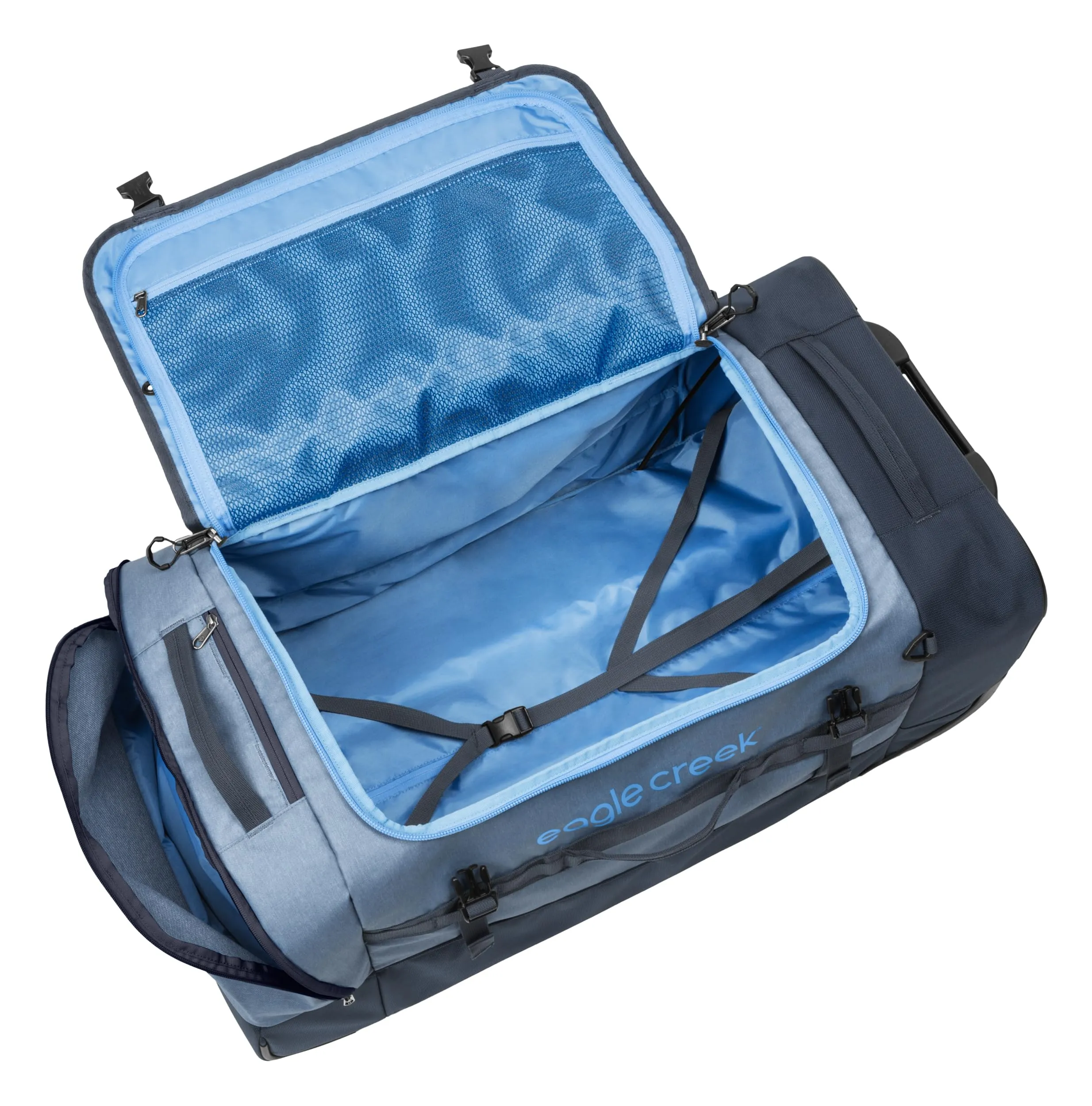 Eagle Creek Cargo Hauler XT Wheeled Luggage Duffel with Telescoping Handle and Straps, Lockable U-Lid, Top Compartment, and Compression Straps