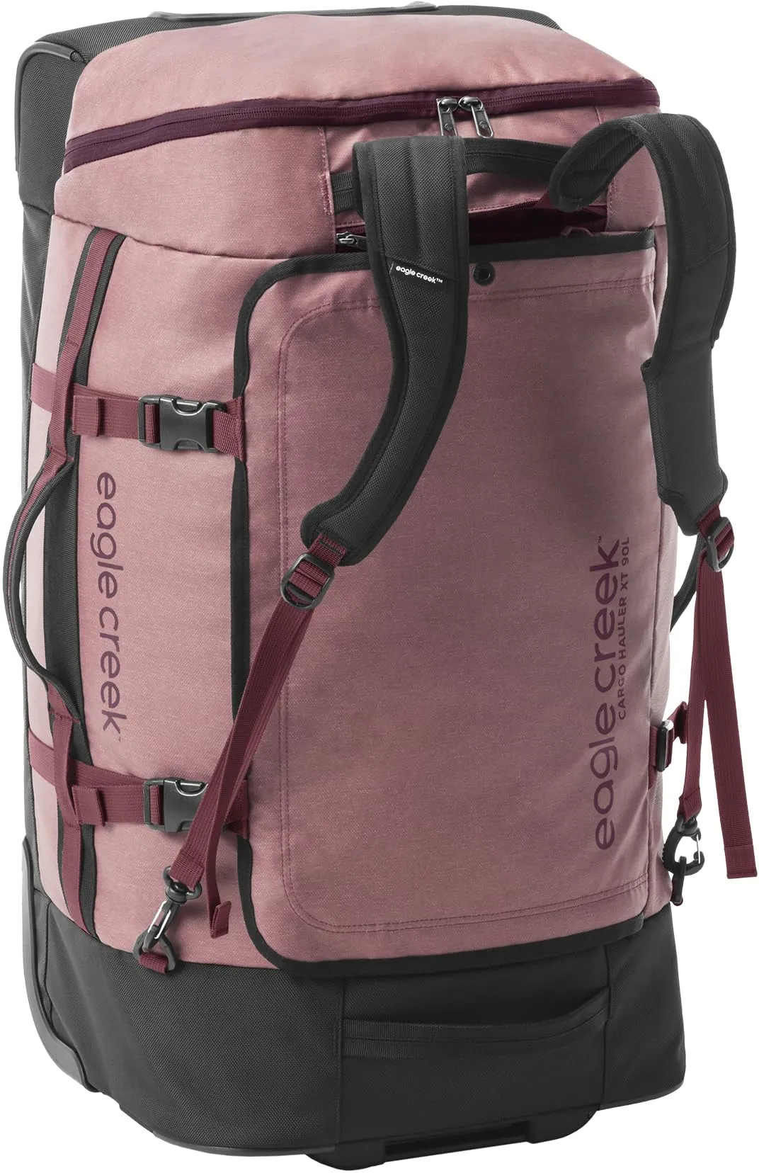 Eagle Creek Cargo Hauler XT Wheeled Luggage Duffel with Telescoping Handle and Straps, Lockable U-Lid, Top Compartment, and Compression Straps
