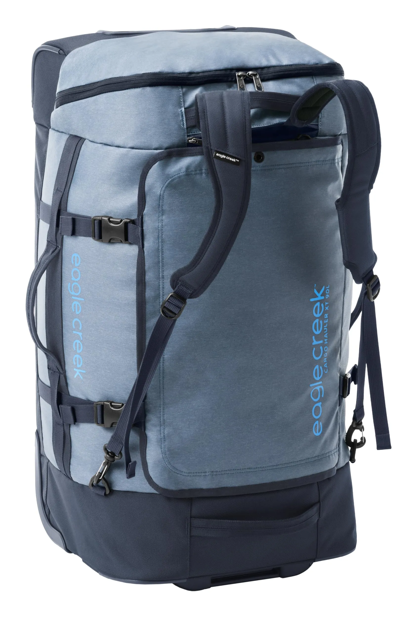 Eagle Creek Cargo Hauler XT Wheeled Luggage Duffel with Telescoping Handle and Straps, Lockable U-Lid, Top Compartment, and Compression Straps