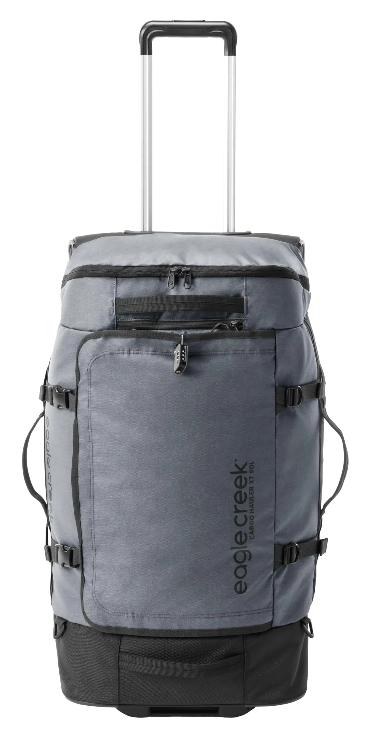 Eagle Creek Cargo Hauler XT Wheeled Luggage Duffel with Telescoping Handle and Straps, Lockable U-Lid, Top Compartment, and Compression Straps