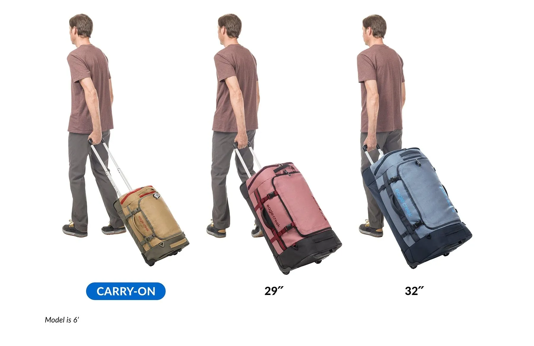 Eagle Creek Cargo Hauler XT Wheeled Luggage Duffel with Telescoping Handle and Straps, Lockable U-Lid, Top Compartment, and Compression Straps