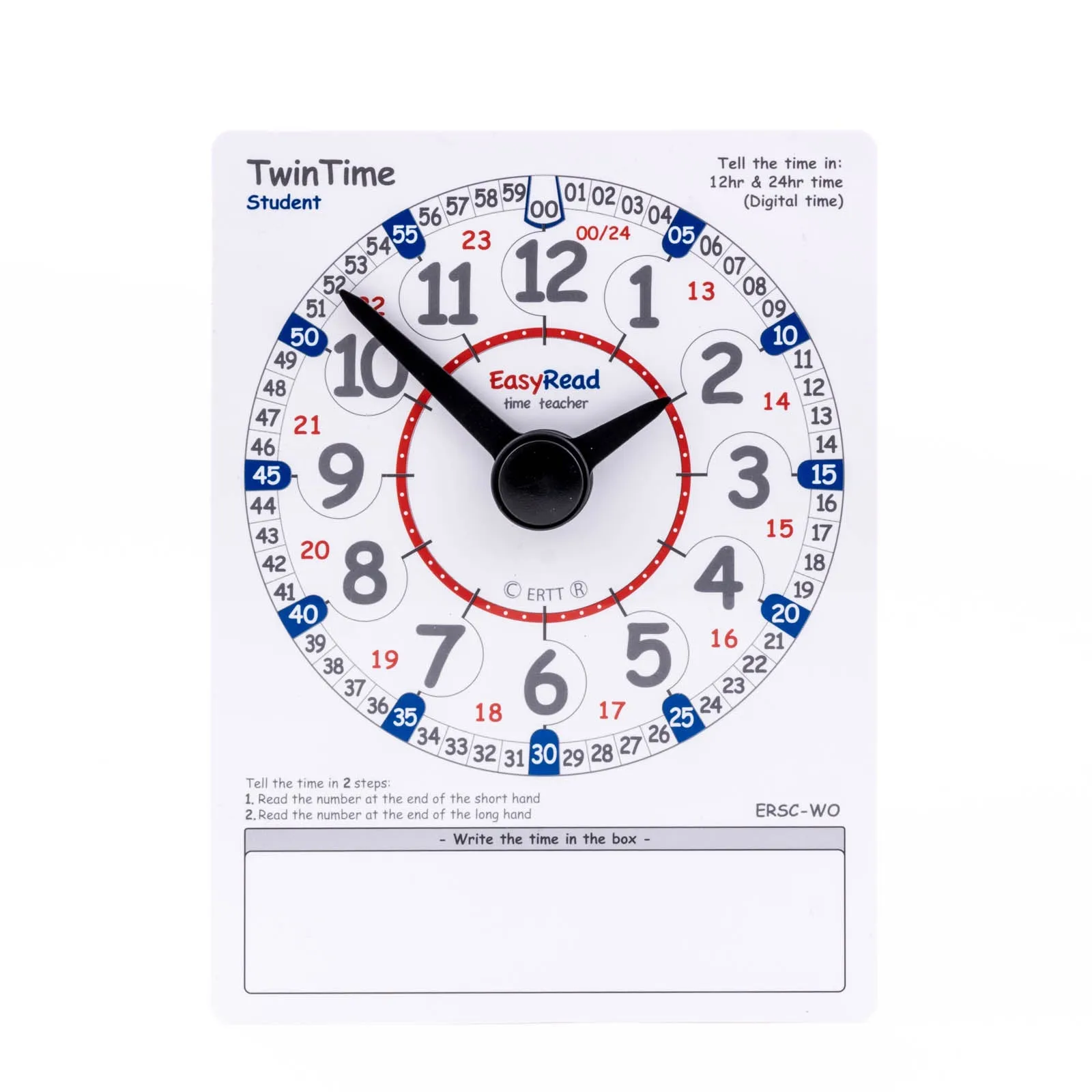 EasyRead Twin Time cards - Student Edition (Pack of 10)