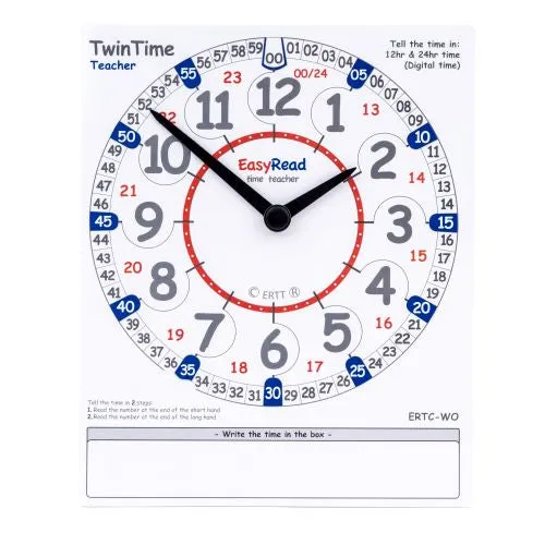 EasyRead Twin Time cards - Teacher Edition