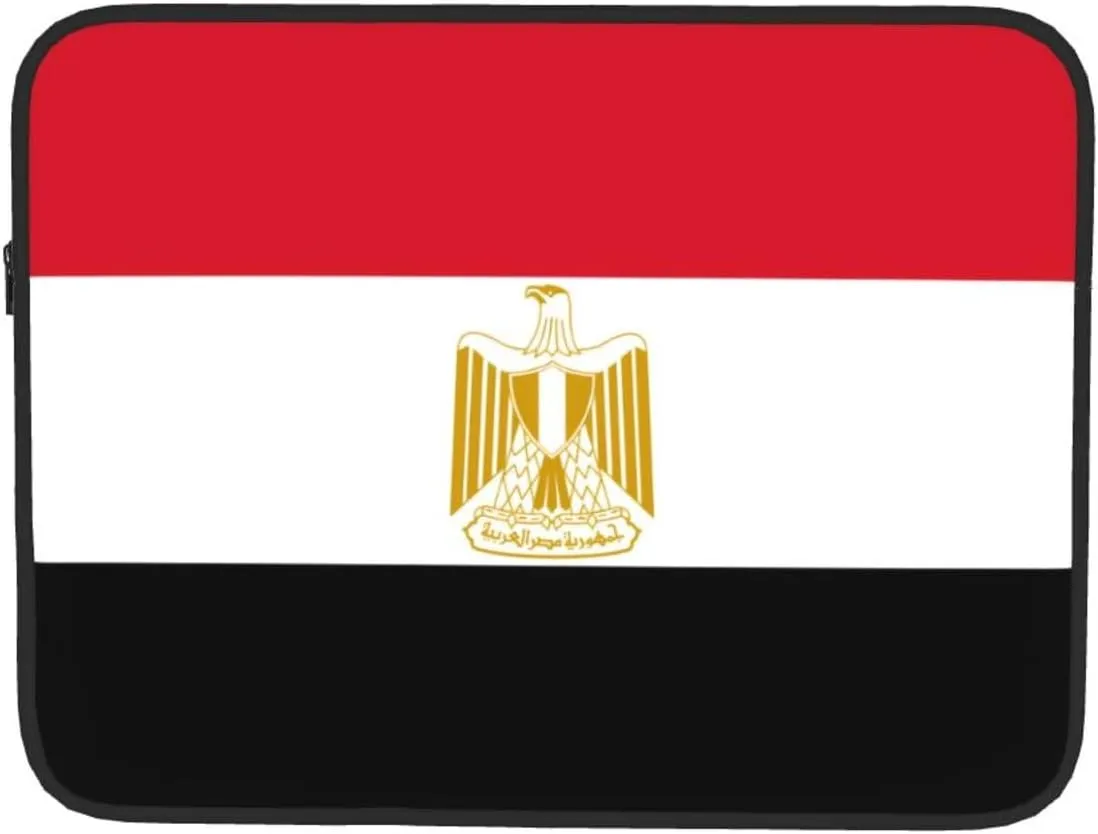 Egyptian Flag Prints Shockproof Portable Laptop Sleeve Bag 13 inch for Men and Women Business Travel, Office Daily Use