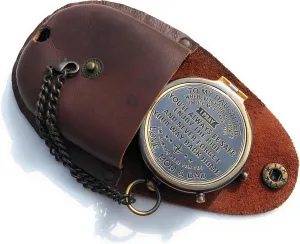 Engraved Brass Compass Gift to My Daughter/Our Daughter Nautical Gift/Daughter from Dad/Gift to Daughter from Mom Dad A Perfect and Unique Gift with Leather Case - Vintage Directional Magnetic Compass