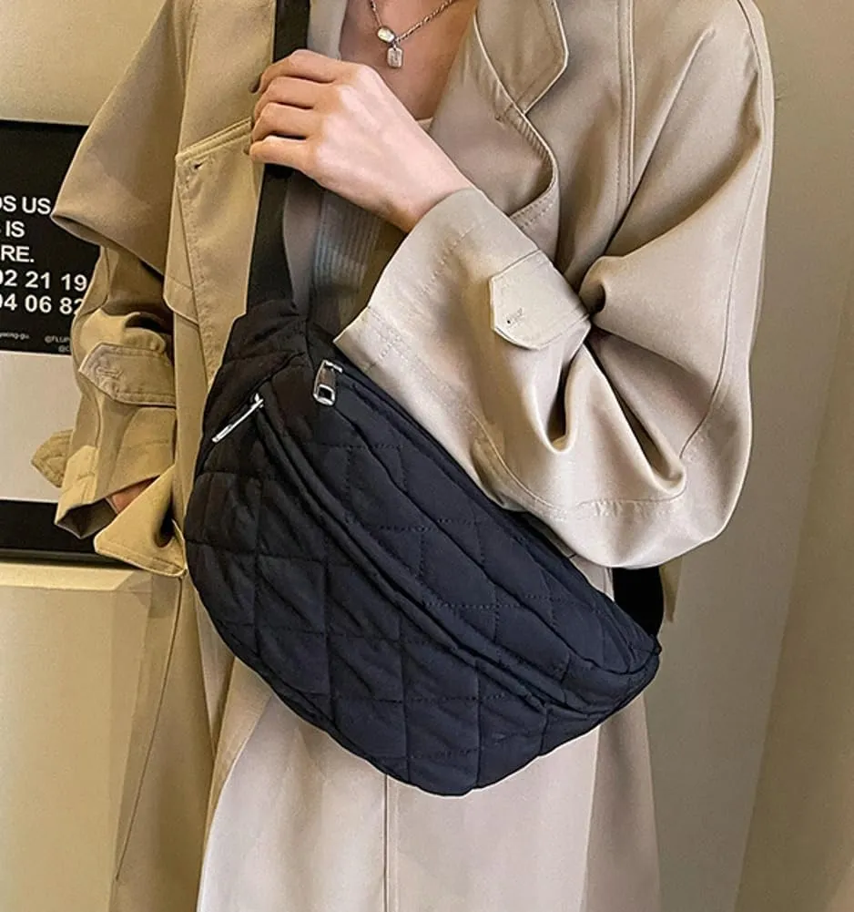 Epsion Crossbody Bag for Women handBag with Adjustable Strap 2 Zippers Lightweight Canvas Bag 2024