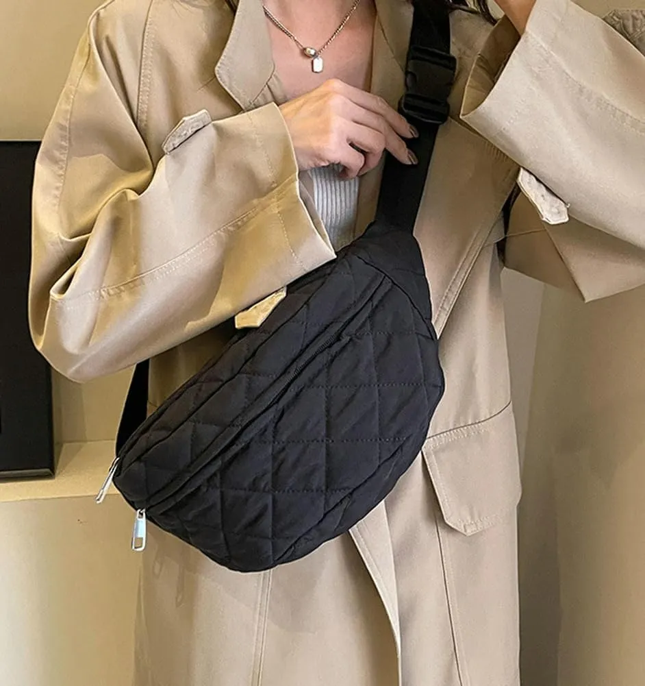 Epsion Crossbody Bag for Women handBag with Adjustable Strap 2 Zippers Lightweight Canvas Bag 2024