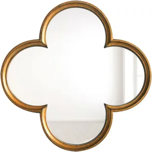 Espejo Living Room Decorative Mirror New Chinese Porch Mirror Retro Wall-Mounted Cosmetic Mirror Restaurant Background Wall Flower Cosmetic Mirror Makeup Mirror(Large)