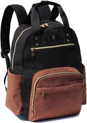 ESVAN Diaper Bag Backpack, Large Capacity Multifunction Baby Essentials Fashion Travel Pack Linen Canvas office Laptop Bag
