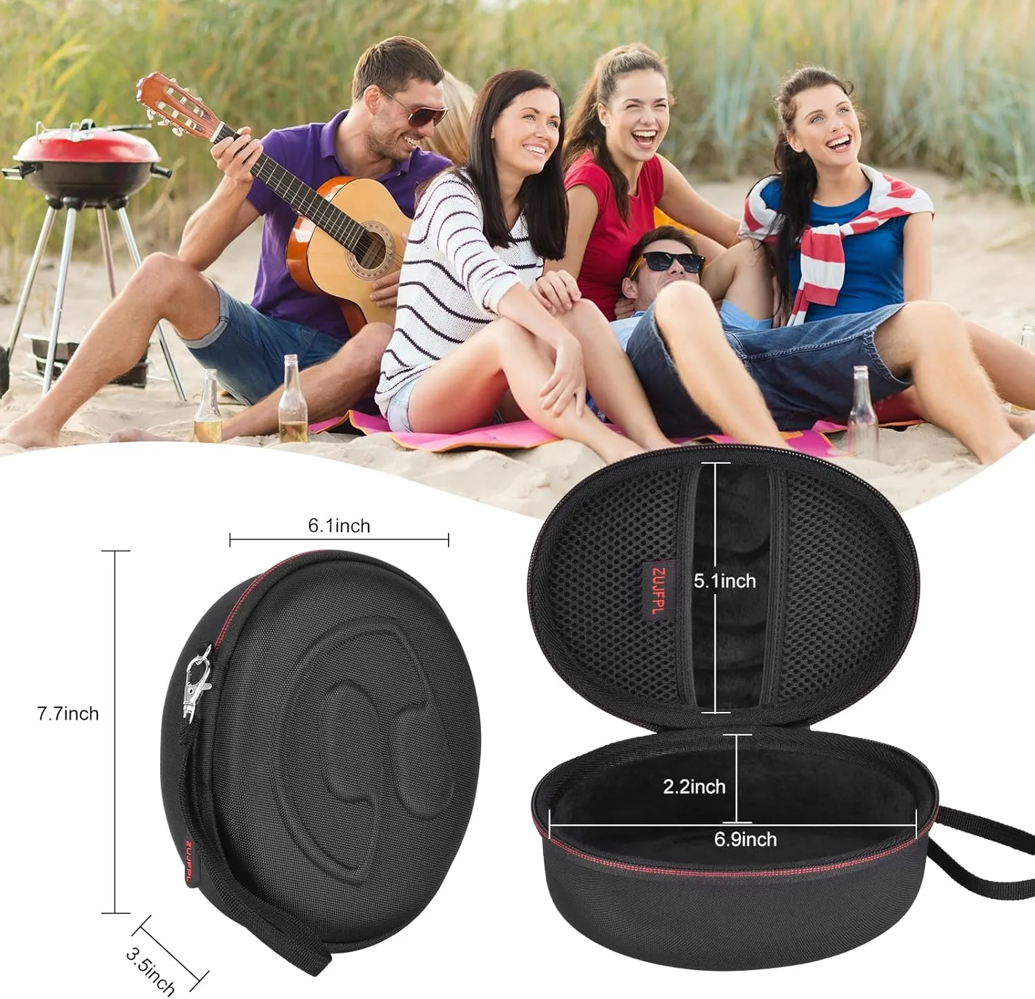 EVA Hard Case for Beats Solo3/Solo2 /Beats Studio Pro Wireless On-Ear Headphones,Premium Travel Protective Carrying Storage Bag(Black)