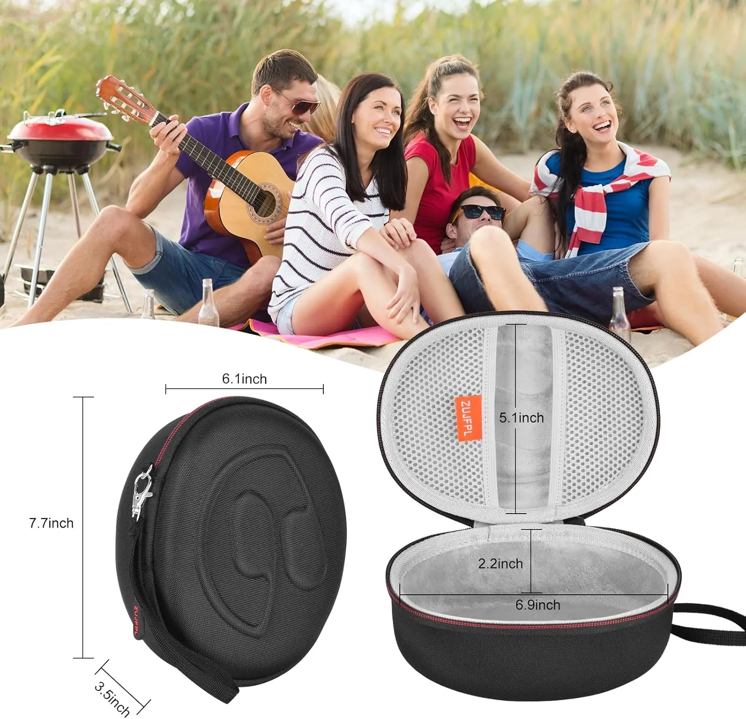 EVA Hard Case for Beats Solo3/Solo2/Beats Studio Pro Wireless On-Ear Headphones, Premium Travel Protective Carrying Storage Bag - Grey