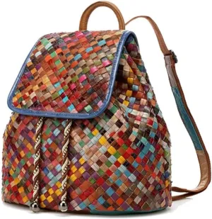Eysee backpack for women leather cute, Fashion daypack women colourful bag