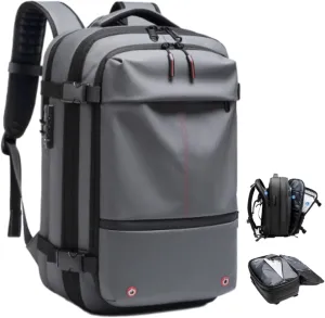 ezyvac Travel Backpack with Pump, Vacuum Sealed Travel Backpack, Large Capacity Travel Vacuum Bag with Combination Lock (gray)