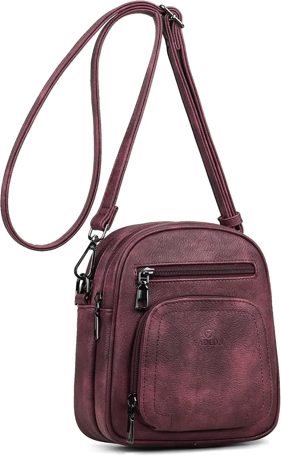 FADEON Small Purses for Women Crossbody Bags, Designer PU Leather Mini Cross Body Purse Travel Shoulder Bag Card Slots