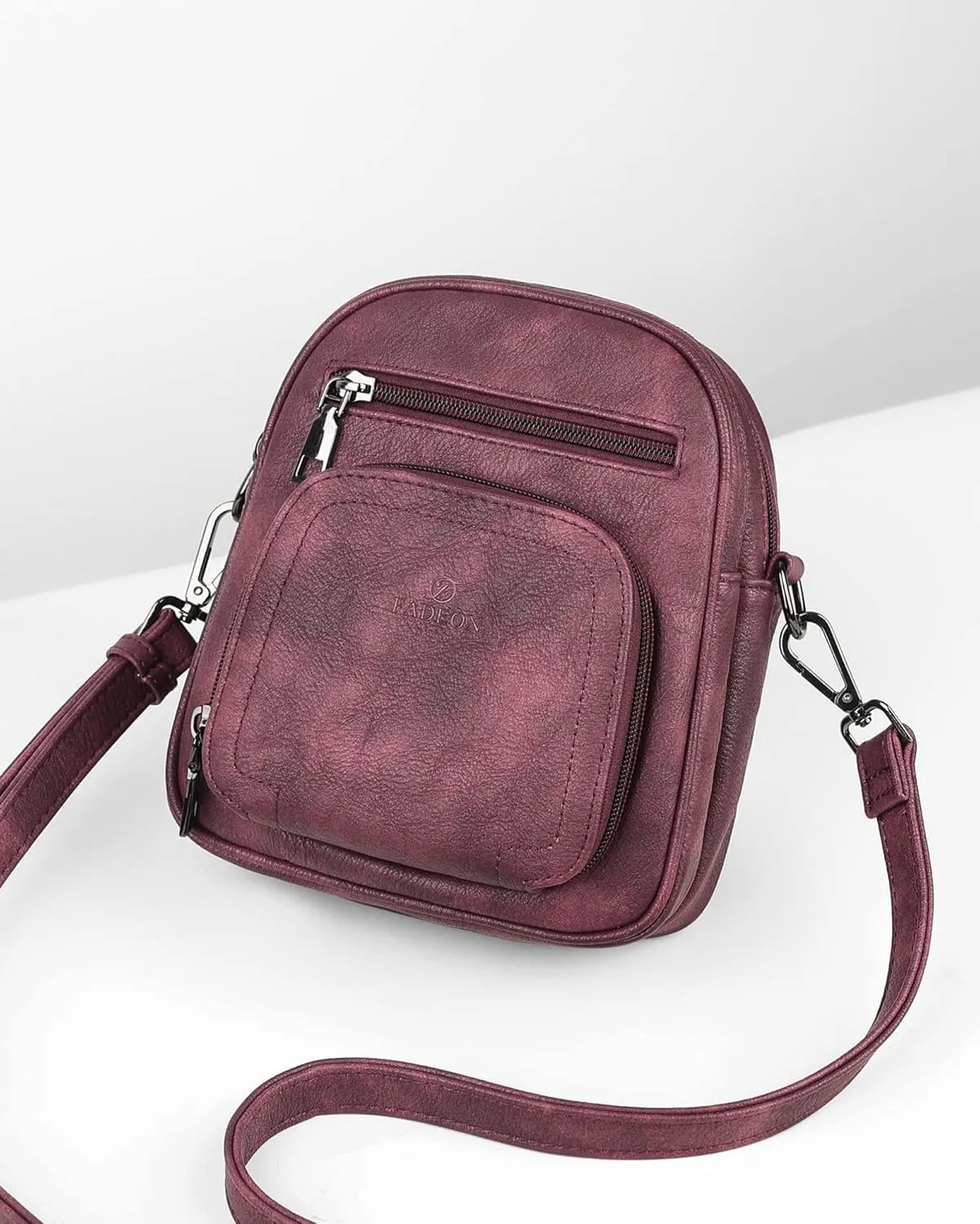 FADEON Small Purses for Women Crossbody Bags, Designer PU Leather Mini Cross Body Purse Travel Shoulder Bag Card Slots