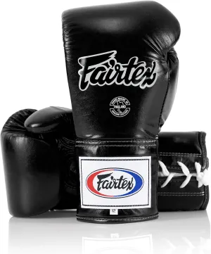 Fairtex BGL6 Handmade Leather Gloves| Optimal fist Closure with a Locked-Thumb Design| Premium Leather |Triple-Layered Foam |Lace-up Closure. Ideal for Boxing, MMA, and Kickboxing.