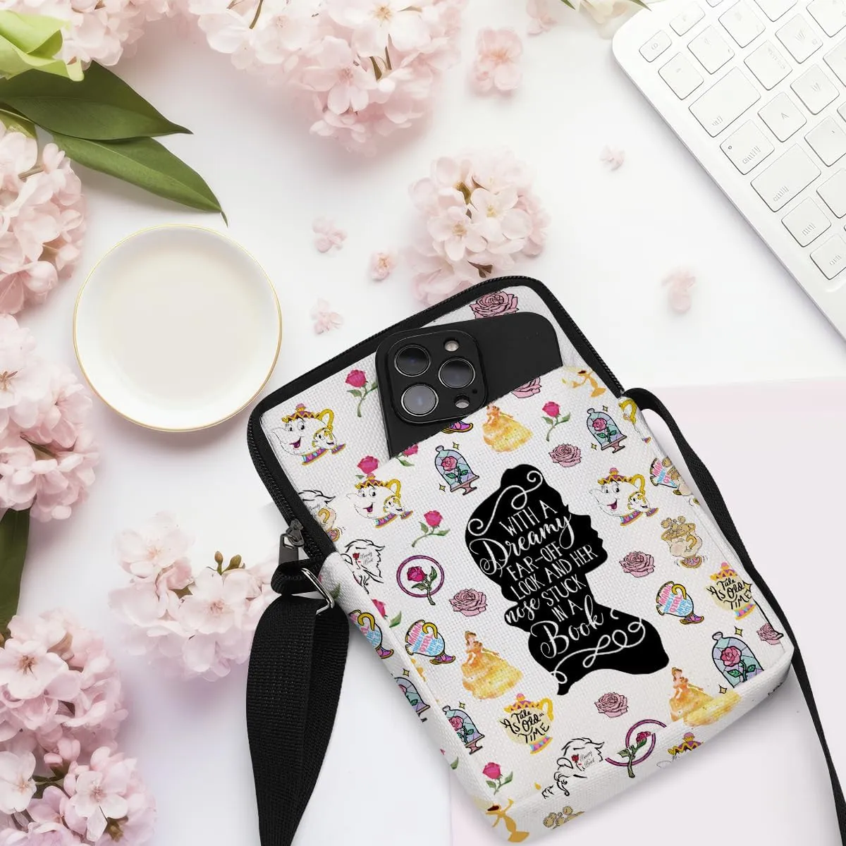 Fantasy Novel Cross Body Bag Magic Mouse Wizard Stuff Phone Bag Book Lovers Gifts Preppy Anime Shoulder Bag