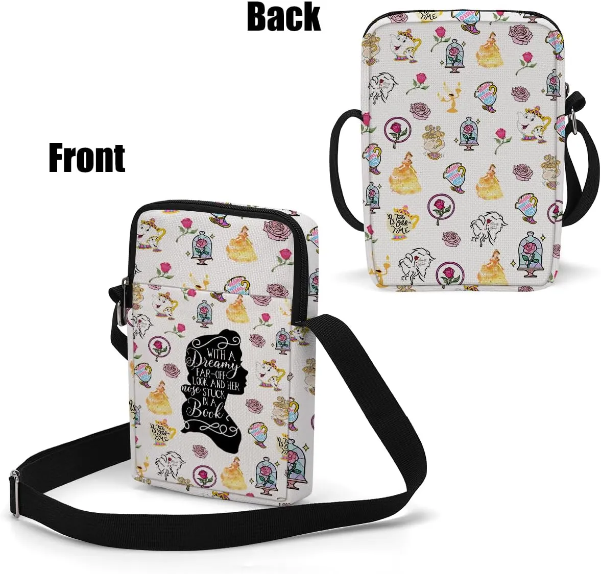 Fantasy Novel Cross Body Bag Magic Mouse Wizard Stuff Phone Bag Book Lovers Gifts Preppy Anime Shoulder Bag