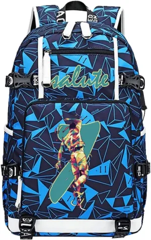 FANwenfeng Soccer Player 7 Multifunction Backpack Travel Football Fans bag for Men Women (NB-Pattern 4)