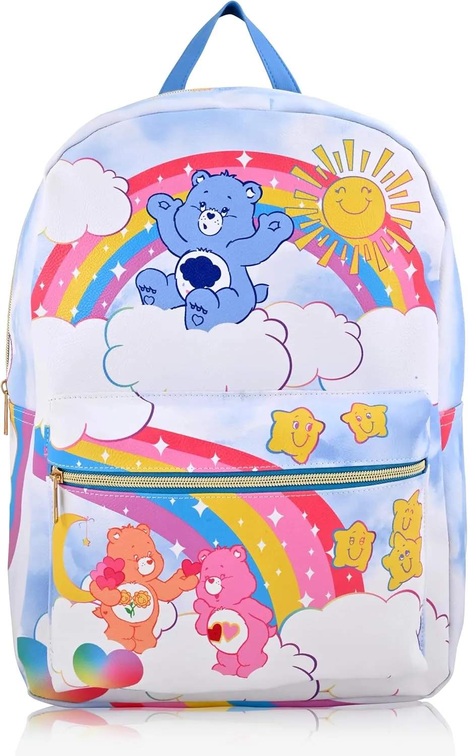 Fast Forward Care Bears Backpack for Women, Men, Unisex | Cute PU Leather Large Care Bears Backpack Purse Shoulder Purse | Care Bears Bag and Care Bears Accessories, C2PF31ZA