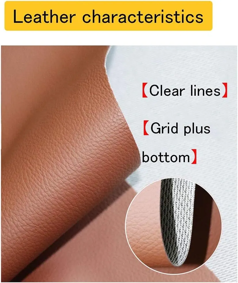 Faux Leather Fabric Leatherette Premium Soft Feel Material Vinyl Cloth Upholstery DIY Sewings Sofa Handbag Car Seat Hair(White,1.6X8m)