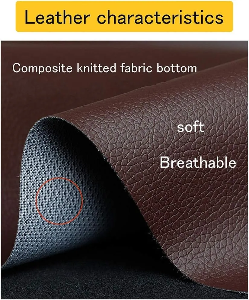Faux Leather Fabric Leatherette Premium Soft Feel Material Vinyl Cloth Upholstery DIY Sewings Sofa Handbag Car Seat Hair(White,1.6X8m)