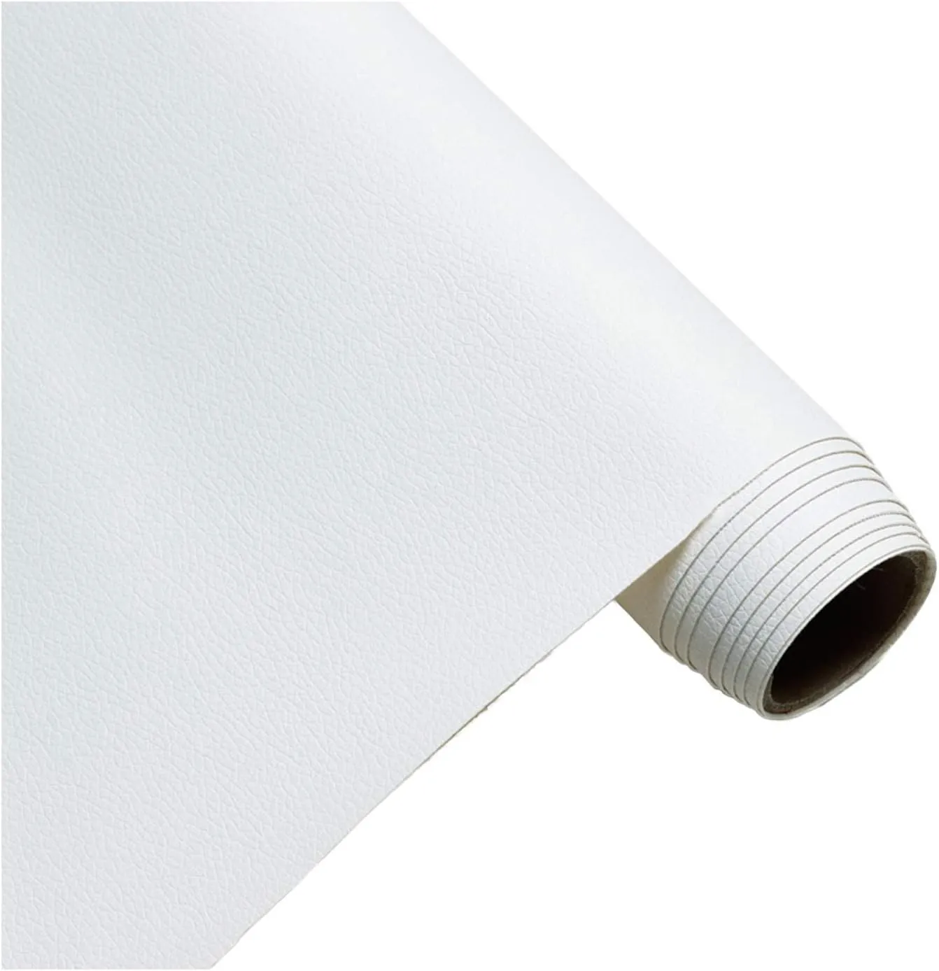 Faux Leather Fabric Leatherette Premium Soft Feel Material Vinyl Cloth Upholstery DIY Sewings Sofa Handbag Car Seat Hair(White,1.6X8m)