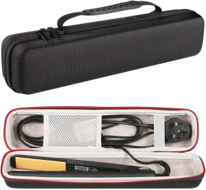Faylapa Hard Carry Travel Case for Hair Straightener Iron,Hair Straightener EVA Case for Vacation (Accessories Not Include,Black)