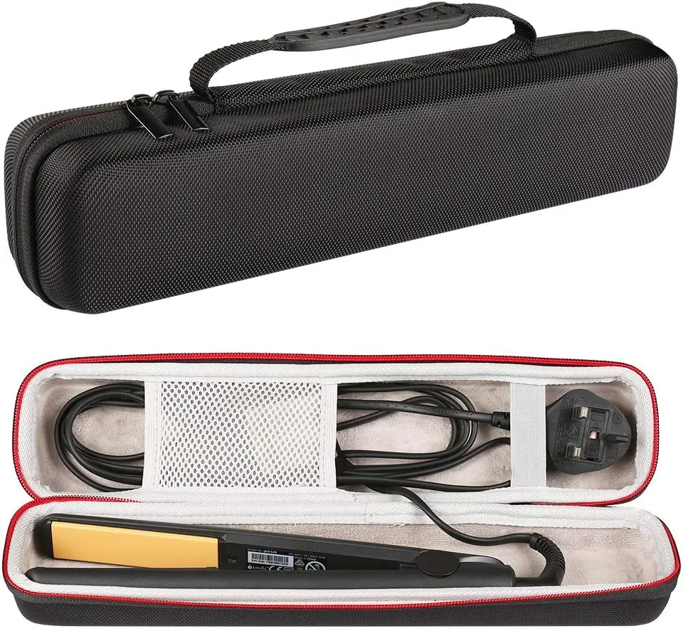 Faylapa Hard Carry Travel Case for Hair Straightener Iron,Hair Straightener EVA Case for Vacation (Accessories Not Include,Black)