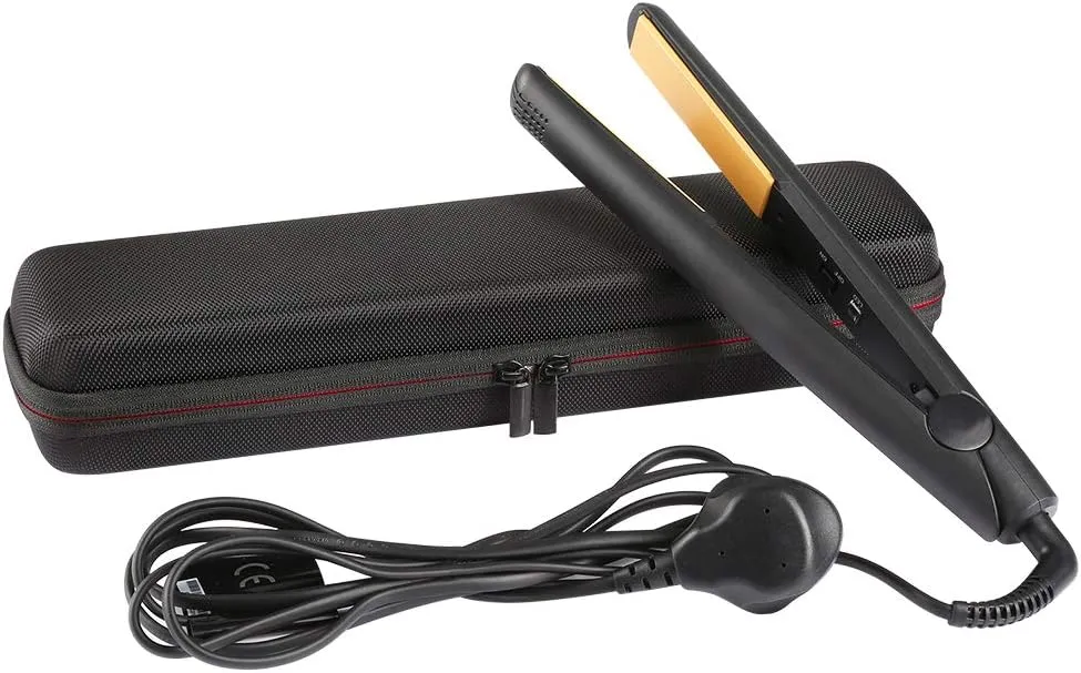 Faylapa Hard Carry Travel Case for Hair Straightener Iron,Hair Straightener EVA Case for Vacation (Accessories Not Include,Black)