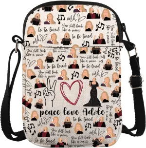 Female Singer Gift Peace Love A-d Crossbody Bag Gift Singer Fans Gift Songwriter Gift
