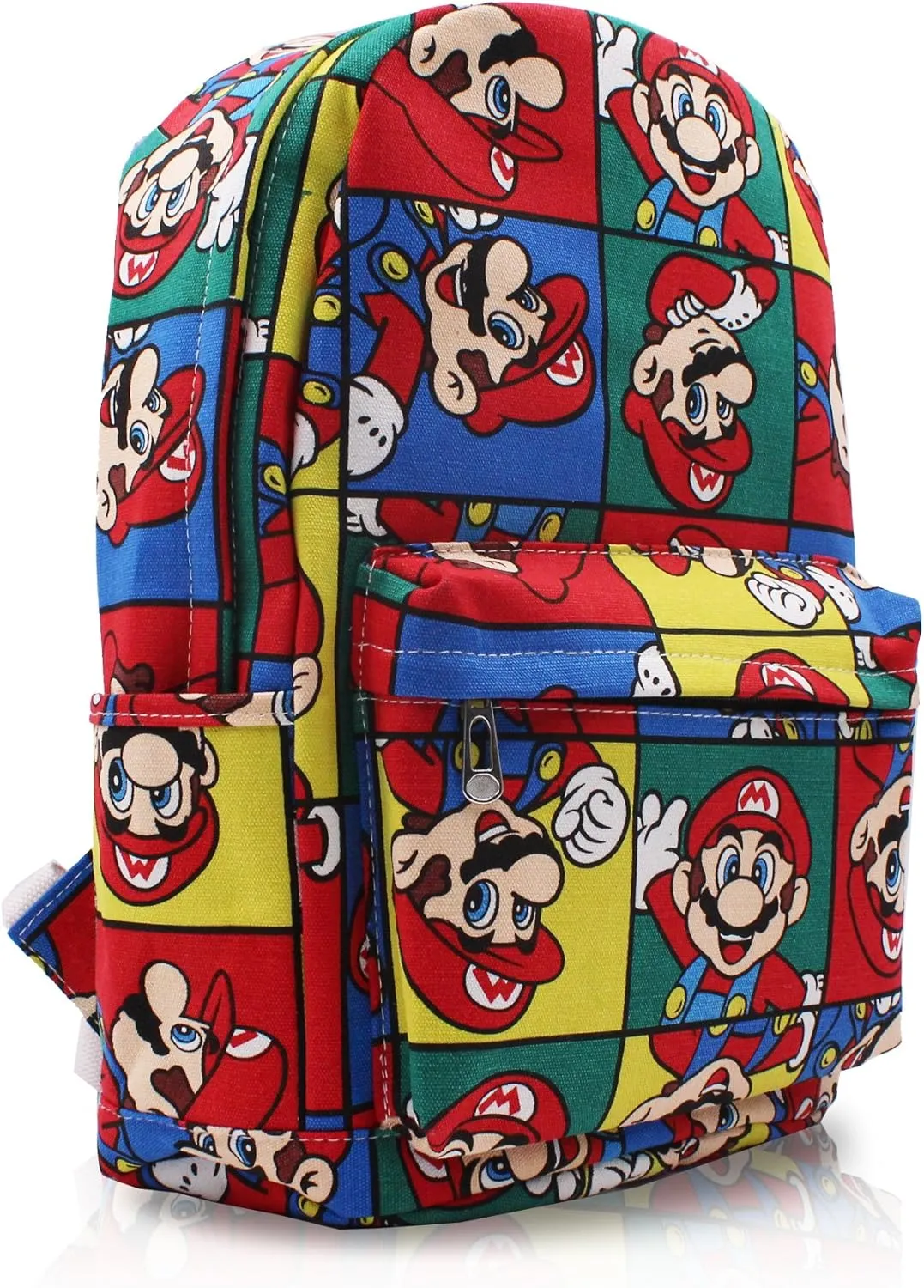 Finex Star Mario Canvas Backpack Casual Daypack with 15 in Laptop Storage Compartment