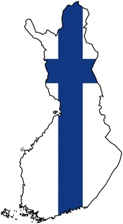 Finnish Flag Map print Laptop Backpack for Travel Computer,Casual Daypack Bookbag for College Work for Women Men