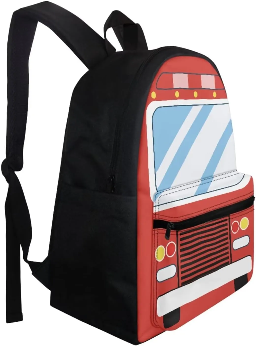 Fire Engine 4pcs Schoolbag for Boys Backpack for Kids Child 15 Inch School Backpack Lunch Bag Pencil Case Water Bottle Bag,Preschool Kids Backpack Set Large Capacity Daypack Knapsack