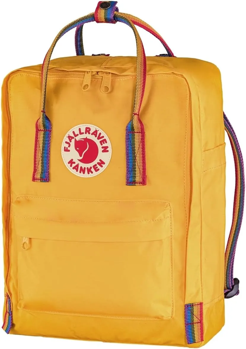 Fjällräven Kånken Rainbow Warm Yellow/Rainbow Pattern One Size