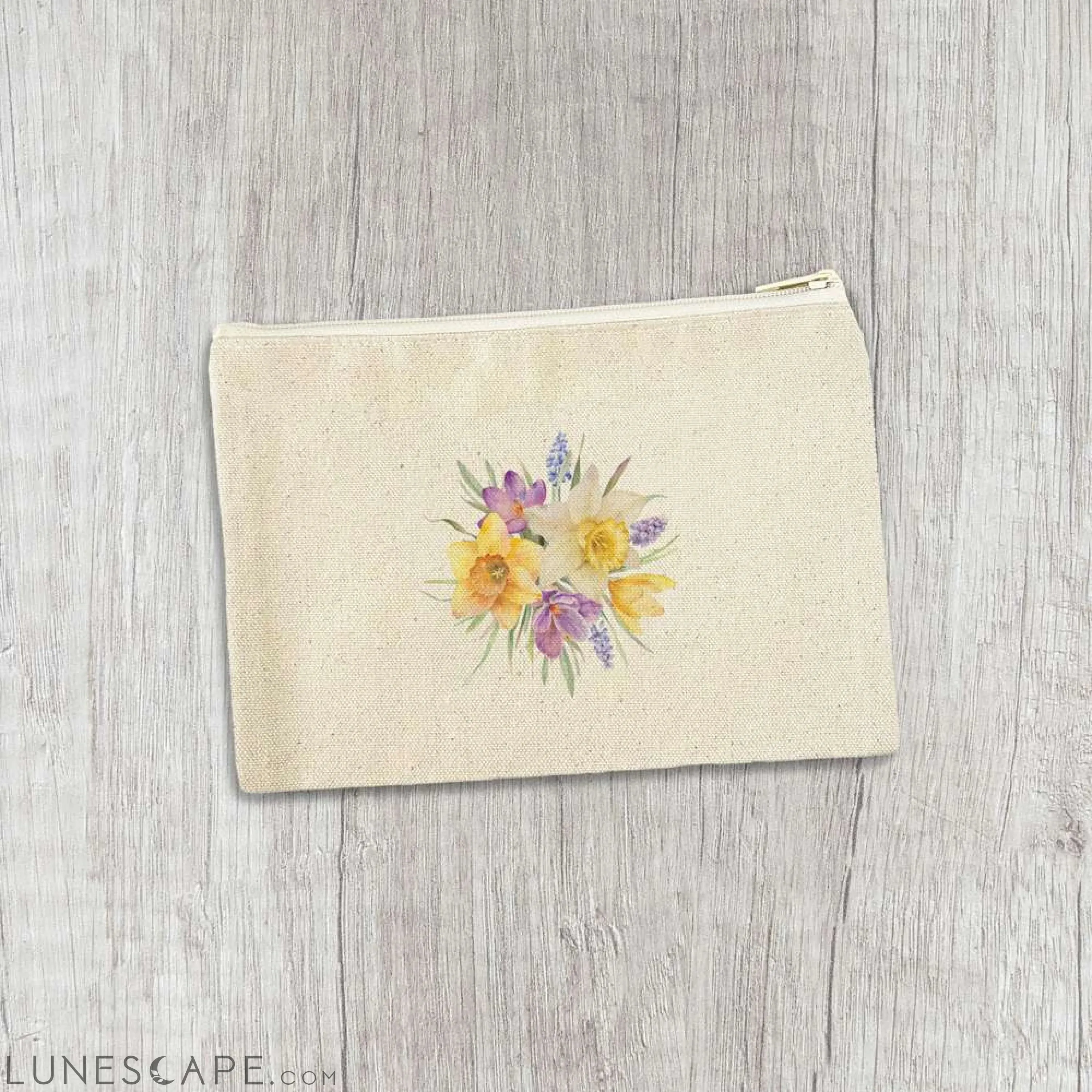 Floral Bunch - Spring Canvas Zipper Pouch