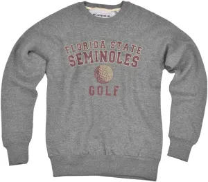 Florida State University Distressed Golf Unisex Adult Slim Fit Crewneck Sweatshirt