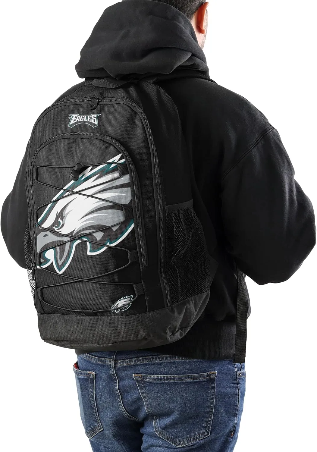 FOCO Philadelphia Eagles NFL Big Logo Bungee Backpack