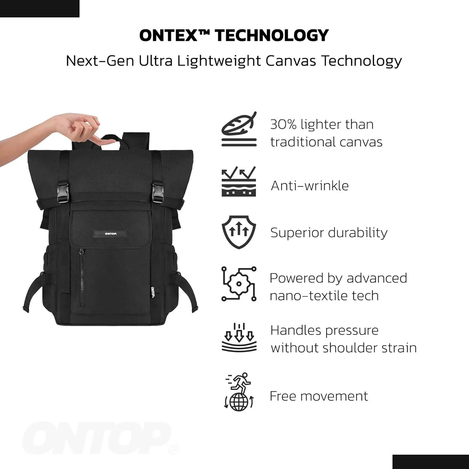 Fold Backpack Laptop 15.6in Ultra Lightweight Water Resistant Travel Bookbag