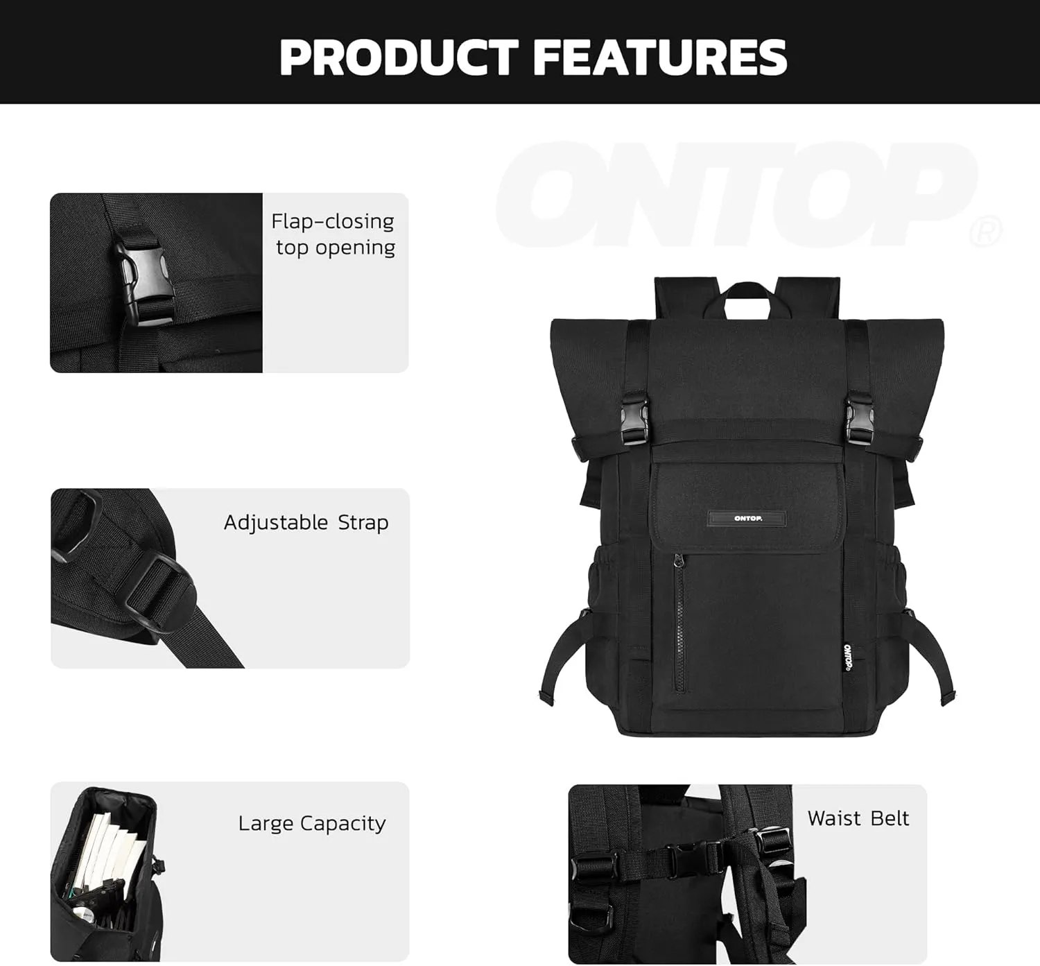 Fold Backpack Laptop 15.6in Ultra Lightweight Water Resistant Travel Bookbag