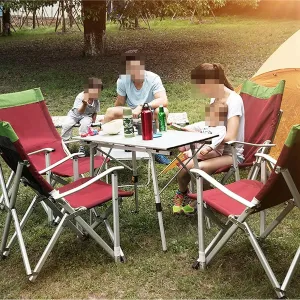 Folding Camping Chair Fishing with Foldable Backrest, Ultralight Aluminum Tube Seat Stool Backpack Handrail Indoor Outdoor