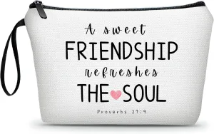 Friendship Gifts for Women,Birthday Gift for Girls,Inspirational Gifts for Women Religious,Cosmetic Bag for Purse,Christian Gifts,Bestie Gifts,Friend Gifts
