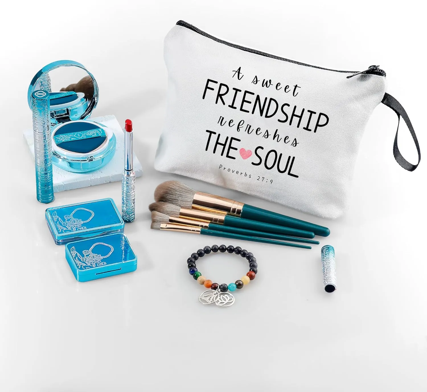Friendship Gifts for Women,Birthday Gift for Girls,Inspirational Gifts for Women Religious,Cosmetic Bag for Purse,Christian Gifts,Bestie Gifts,Friend Gifts
