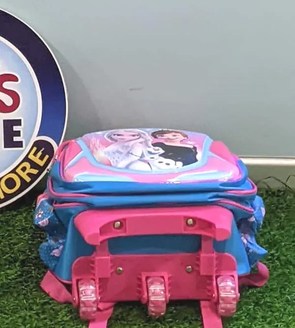 Frozen Elsa & Anna Themed School Trolley Bag for Kindergarten Kids (T14115)