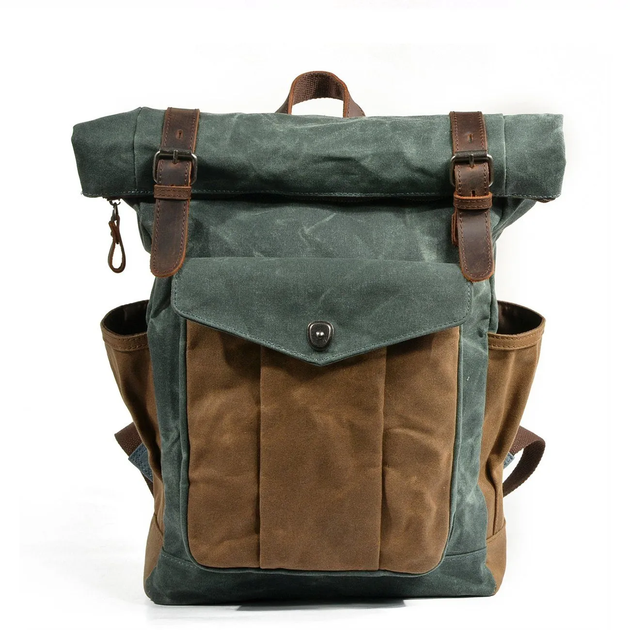Functional Waxed Canvas Roll Top Backpack for All Occasions